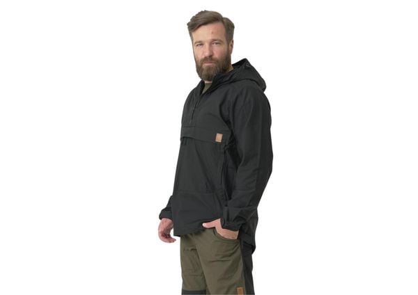 Kurtka turystyczna męska Anorak Helikon-Tex WOODSMAN® Czarna. Czarne kurtki Helikon-Tex, na jesień, m, bez wzorów, z bawełny, bez kaptura. Za 417.99 zł.