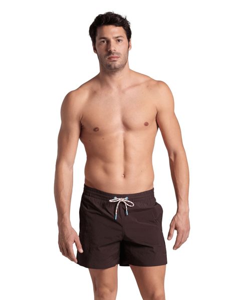 Spodenki szorty sportowe męskie na plażę Arena Team Stripe. Brązowe krótkie spodenki sportowe Arena, m, z aplikacjami, z materiału. Za 120.99 zł.