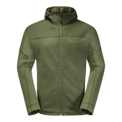 Męska Bluza Z Kapturem Hirschberg Full Zip. Zielone bluzy z kapturem Jack Wolfskin, m, bez wzorów, z kapturem. Za 557.99 zł.