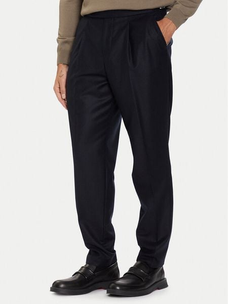 BOSS Chinosy C-Perino 50551829 Niebieski Tapered Fit. Niebieskie eleganckie spodnie Boss, m, z wełny. Za 609.99 zł.