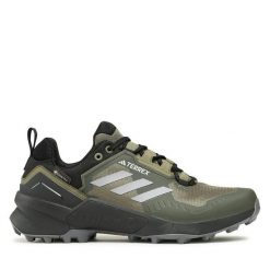 Trekkingi adidas. Zielone buty trekkingowe Adidas, bez wzorów, z gore-texu, bez zapięcia. Za 469.99 zł.