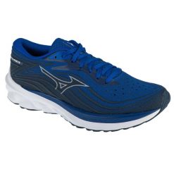 Buty do biegania męskie Mizuno Wave Skyrise 5. Niebieskie buty do biegania Mizuno, bez wzorów, z gumy, bez zapięcia, do biegania, mizuno wave. Za 592.00 zł.