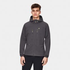 Kurtka męska softshell Alpinus Pourri. Szare kurtki Alpinus, m, bez wzorów, z softshellu, bez kaptura. Za 299.00 zł.