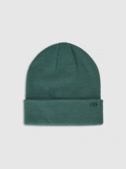 4F Czapka beanie uniseks - oliwkowa Uniwersalny. Brązowe czapki zimowe 4F, bez wzorów, z materiału. Za 39.99 zł.