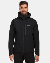 Kurtka outdoor Kilpi Olvera-M męska czarna. Czarne kurtki Kilpi, na jesień, l, bez wzorów, z materiału, z kapturem. Za 497.00 zł.