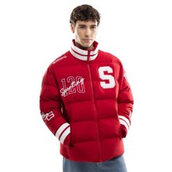 Męska kurtka puchowa 120. rocznica Real Sporting de Gijón Siroko SC120 El Bibi. Czerwone kurtki SIROKO, m, bez wzorów, z puchu, bez kaptura. Za 930.00 zł.