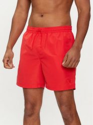 Guess Szorty kąpielowe F4GT01 WG282 Czerwony Regular Fit. Czerwone kąpielówki Guess, m, z aplikacjami, z syntetyku. Za 139.99 zł.
