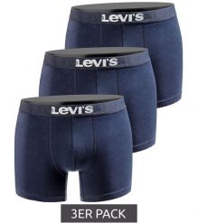 Bokserki majtki męskie Levi's Boxers 3-Pack. Niebieskie bokserki Levi's®, m, bez wzorów, z bawełny. Za 99.00 zł.