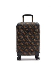 Guess Walizka kabinowa Berta (S) Travel TWS868 89830 Brązowy. Brązowe walizki Guess, z aplikacjami, z tworzywa sztucznego. Za 369.99 zł.