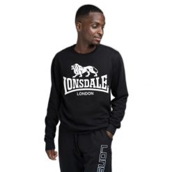 Bluza z okrągłym dekoltem Lonsdale Go Sport. Czarne bluzy bez kaptura Lonsdale, m, bez wzorów, bez kaptura. Za 242.00 zł.