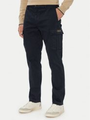 Aeronautica Militare Spodnie cargo 262PA1740UCT04381 Granatowy Regular Fit. Niebieskie spodnie materiałowe Aeronautica Militare, m, bez wzorów, z bawełny. Za 619.99 zł.