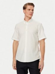 BOSS Koszula H-Liam 50560404 Biały Regular Fit. Białe koszule Boss, l, bez wzorów, z bawełny, bez kołnierzyka, bez ramiączek. Za 499.99 zł.