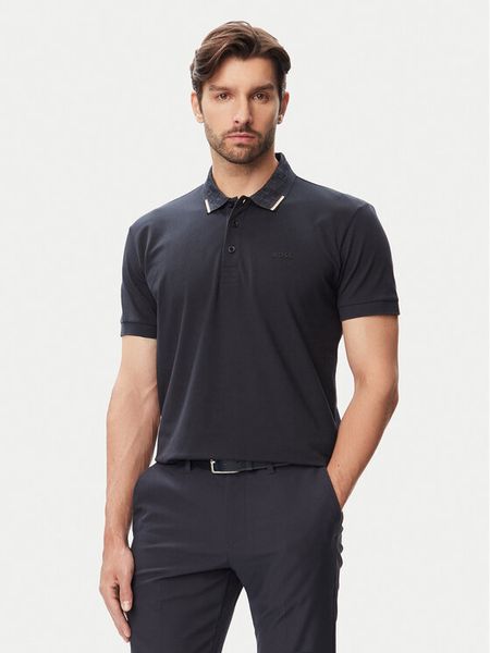HUGO Polo Swing Paddy 50564779 Granatowy Regular Fit. Niebieskie koszulki polo Hugo, m, bez wzorów, z bawełny, bez kołnierzyka, bez ramiączek. Za 499.99 zł.