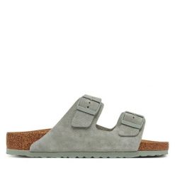 Klapki Birkenstock. Zielone klapki Birkenstock, z zamszu. Za 429.99 zł.