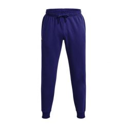 Spodnie fitness męskie Under Armour Rival Fleece Joggers. Zielone buty treningowe Under Armour, bez wzorów, na fitness i siłownię. Za 191.99 zł.