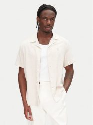 Filling Pieces Koszula Resort 9179980 Écru Regular Fit. Koszule Filling Pieces, m, bez wzorów, z wiskozy, bez kołnierzyka, bez ramiączek. Za 669.99 zł.