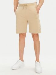 KARL LAGERFELD Szorty sportowe 705071 552951 Beżowy Regular Fit. Brązowe krótkie spodenki sportowe KARL LAGERFELD, m, bez wzorów, z bawełny. Za 709.99 zł.