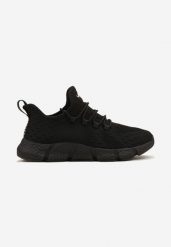 Czarne Wsuwane Buty Sportowe Sneakersy z Siateczki na Tłoczonej Podeszwie Salafina. Czarne buty sportowe casual Born2be, bez wzorów, bez zapięcia. W wyprzedaży za 103.99 zł.