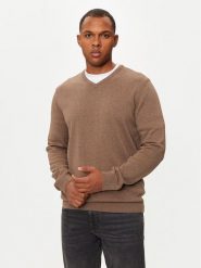 S.Oliver Sweter 2143174 Brązowy Regular Fit. Brązowe swetry rozpinane S.Oliver, m, bez wzorów, z bawełny, bez kołnierzyka, bez ramiączek. Za 199.99 zł.