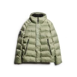 Kurtka z kapturem Superdry City Graphic. Zielone kurtki Superdry, m, bez wzorów, z puchu, z kapturem. Za 758.80 zł.