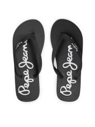 Pepe Jeans Japonki Bay Beach Basic M PMS70128 Czarny. Czarne japonki Pepe Jeans, bez wzorów, z jeansu. Za 79.99 zł.