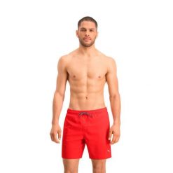 Kąpielówki męskie Puma Mid Shorts. Czerwone kąpielówki Puma, m, bez wzorów, sportowe. Za 152.99 zł.
