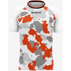 Męska koszulka Givova w białej i pomarańczowej bawełnie. Brązowe t-shirty sportowe Givova, bez wzorów, z bawełny, bez ramiączek, do piłki nożnej. Za 155.99 zł.