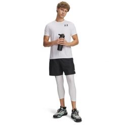 Spodenki fitness męskie Under Armour Tech™ Woven. Czarne szorty Under Armour, l, bez wzorów, z materiału, sportowe. Za 129.99 zł.