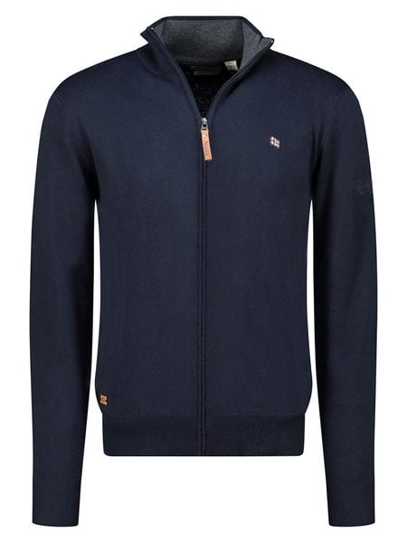 Geographical Norway Kardigan "Fregate" w kolorze granatowym rozmiar: XL. Niebieskie swetry rozpinane Geographical Norway, xl, bez wzorów, bez kołnierzyka, bez ramiączek. Za 122.96 zł.