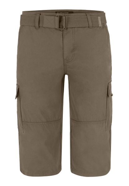 Szorty bojówki z paskiem P-ERGS. Brązowe joggery i bojówki Volcano, m, bez wzorów, z bawełny. Za 169.99 zł.