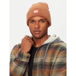 Czapka Quiksilver. Brązowe czapki zimowe Quiksilver, bez wzorów. Za 119.99 zł.