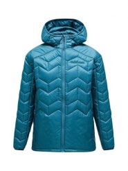 Kurtka Peak Performance męska Elevate Liner Hood turkusowa 24/25. Niebieskie kurtki Peak Performance, m, bez wzorów, z dzianiny, bez kaptura. Za 1,109.00 zł.