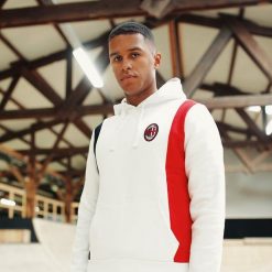 Bluza z kapturem AC Milan męska. Białe bluzy z kapturem AC MILAN, m, bez wzorów, z kapturem. Za 219.99 zł.