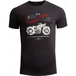T-shirt męski TSM611 - głęboka czerń - Outhorn. T-shirty marki Outhorn. Za 39.99 zł.
