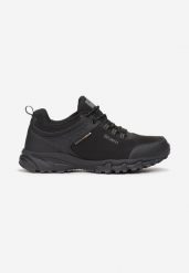 Czarno-Szare Buty Sportowe Jhaerithe. Czarne buty trekkingowe Born2be, bez wzorów, przed kostkę, bez zapięcia. Za 159.99 zł.
