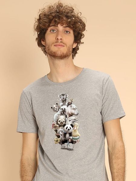 WOOOP Koszulka "Zoo Escape" w kolorze szarym rozmiar: L. Szare bezrękawniki Wooop, l, bez wzorów, bez kołnierzyka, bez ramiączek. Za 74.81 zł.