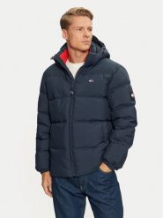Tommy Jeans Kurtka puchowa Essential DM0DM19786 Granatowy Regular Fit. Niebieskie kurtki Tommy Jeans, m, bez wzorów, z jeansu, bez kaptura. Za 589.99 zł.