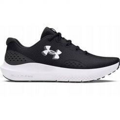 Buty do biegania męskie Under Armour Charged Surge 4. Czarne buty do biegania Under Armour, bez wzorów, z materiału, bez zapięcia, do biegania. Za 287.20 zł.