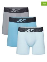 Reebok Bokserki (3 pary) "Hegarty" w kolorze błękitno-szarym rozmiar: L. Niebieskie bokserki Reebok, l, bez wzorów. Za 56.99 zł.