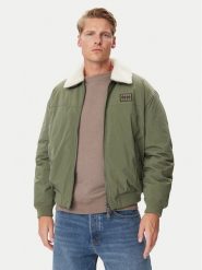 Tommy Jeans Kurtka przejściowa Flag Aviator DM0DM23499 Zielony Regular Fit. Zielone kurtki Tommy Jeans, m, bez wzorów, z jeansu, bez kaptura. Za 899.99 zł.