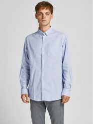 Jack&Jones Koszula 12182486 Błękitny Slim Fit. Niebieskie koszule Jack&Jones, l, bez wzorów, z bawełny, bez kołnierzyka, bez ramiączek. Za 109.99 zł.