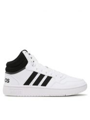 Adidas Sneakersy Hoops 3.0 Mid Classic Vintage Shoes GW3019 Biały. Białe buty sportowe casual Adidas, bez wzorów, ze skóry, bez zapięcia. Za 299.99 zł.