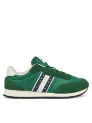 Tommy Jeans Sneakersy (New) Tjm Runner Casual Ess EM0EM01351 Zielony. Zielone buty sportowe casual Tommy Jeans, bez wzorów, z jeansu, bez zapięcia. Za 279.99 zł.