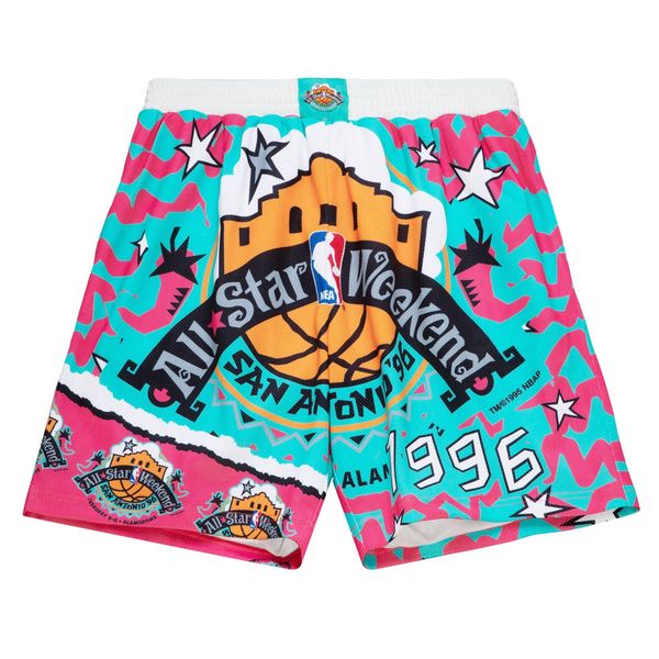 Szorty NBAAll Star. Czerwone szorty Mitchell & Ness, s, bez wzorów, retro. Za 375.00 zł.