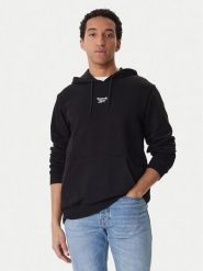 Reebok Bluza Babb RK25550CCM Czarny Regular Fit. Czarne bluzy Reebok, m, bez wzorów, z bawełny, bez kaptura. Za 229.99 zł.