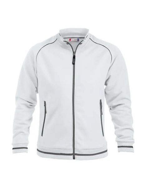 Clique Craig kurtka unisex ze strukturalnej dzianiny, wnętrze szczotkowane. Białe kurtki CLIQUE, s, bez wzorów, z bawełny, bez kaptura. Za 284.23 zł.