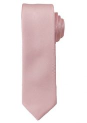 Wąski, Jednolity Krawat Męski, Lśniący - 5 cm - Angelo di Monti, Jasnoróżowy. Czerwone krawaty i muchy Angelo di Monti, bez wzorów. Za 45.00 zł.