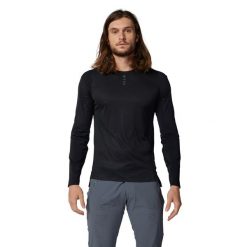 Longsleeve rowerowy męski Fox Racing Flexair Pro. Czarne bluzy Fox Racing, l, bez wzorów, bez kaptura. Za 349.99 zł.