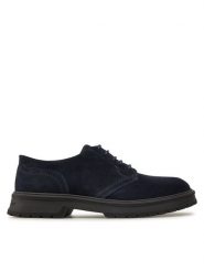 Tommy Hilfiger Półbuty Core FM0FM05171 Granatowy. Niebieskie eleganckie półbuty Tommy Hilfiger, bez wzorów, ze skóry, bez obcasa, bez zapięcia. Za 429.99 zł.