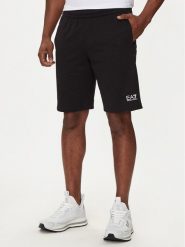 EA7 Emporio Armani Szorty sportowe 8NPS65 PJVRZ 1200 Czarny Regular Fit. Czarne krótkie spodenki sportowe EA7 Emporio Armani, m, bez wzorów, z bawełny. Za 279.99 zł.